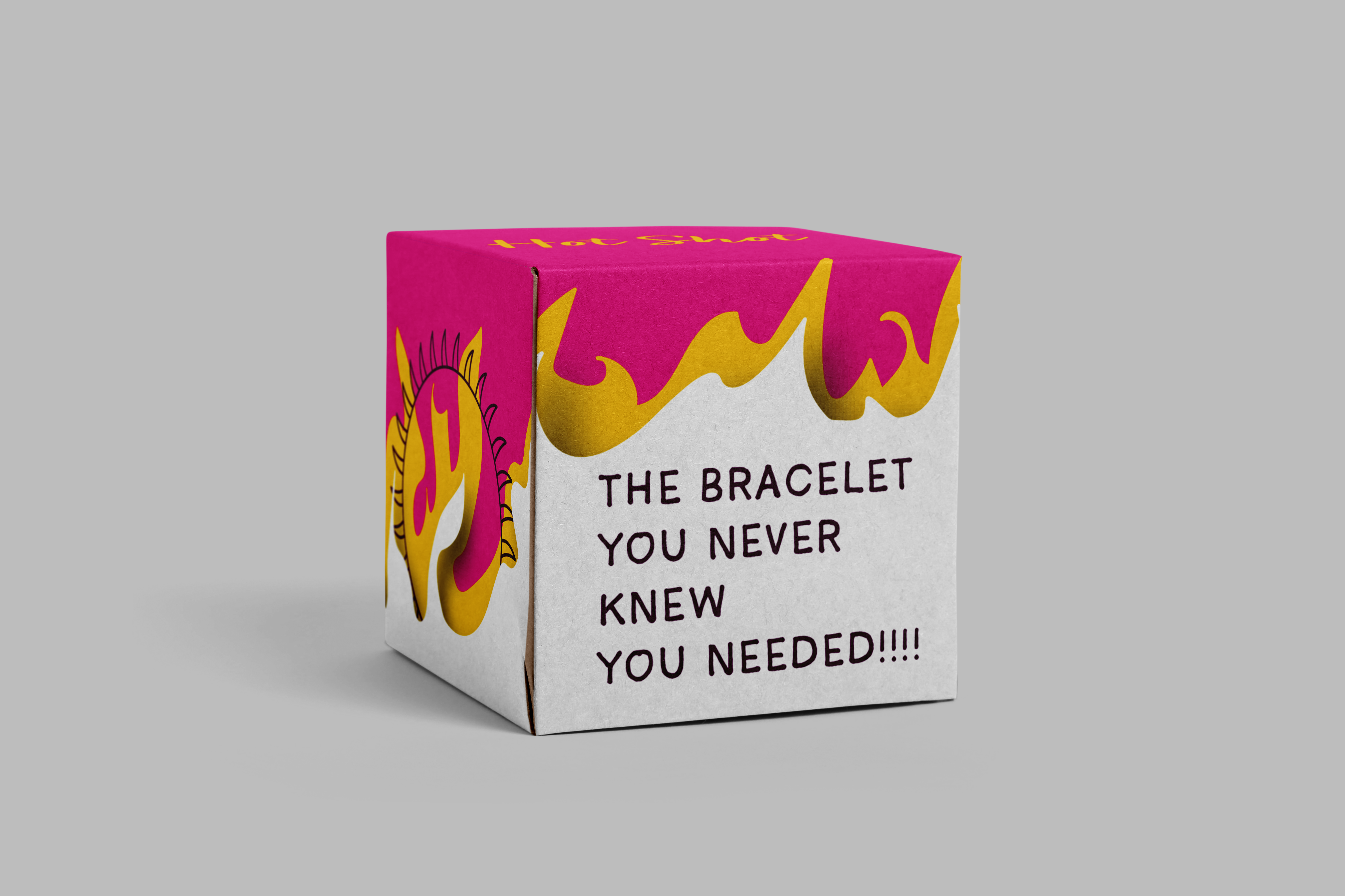 mockup of a two inch cube design